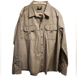 Mecca USA Mens XL Tan Plaid Long Sleeve Button Up Urban Cowboy Y2K Retro Vintage